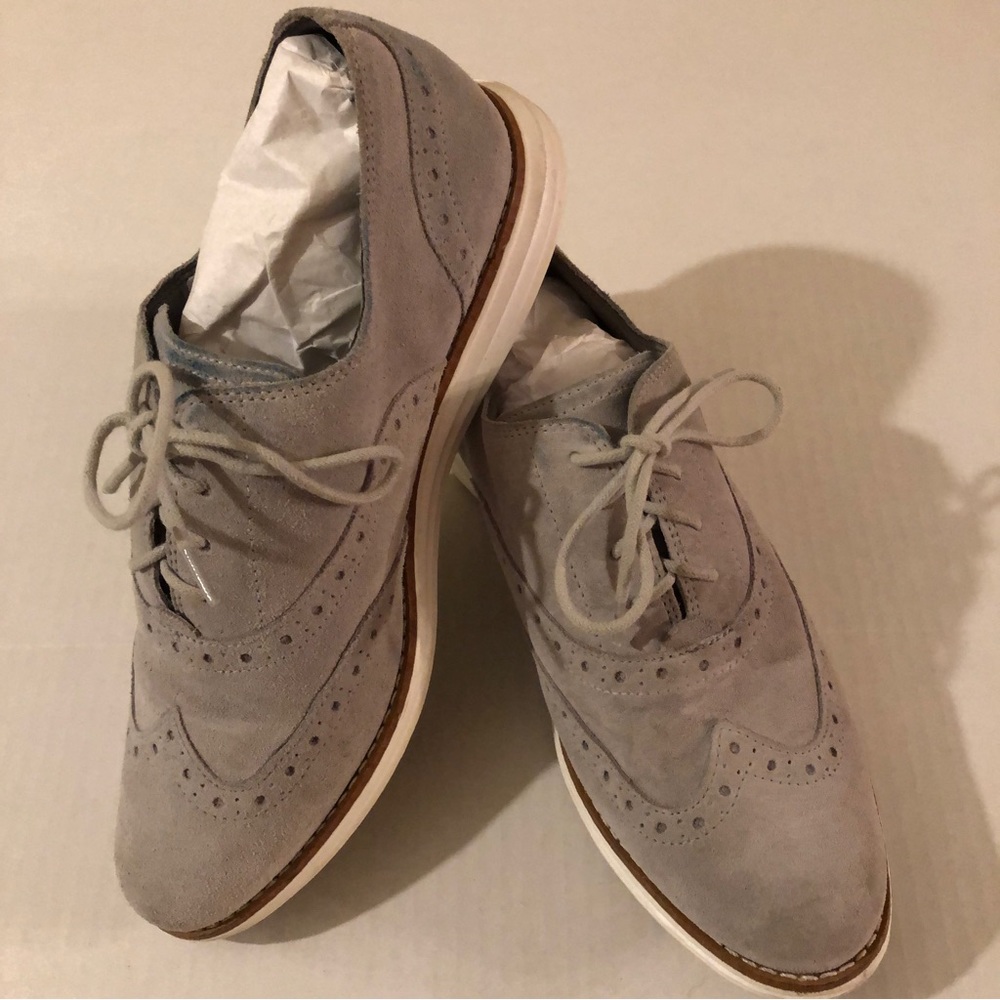 Cole Haan Grand OS wingtip oxford size 8B gray suede
